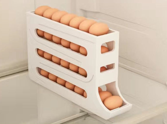 Automatic Egg Roller with 4 Layers - Convenient Storage for the Refrigerator