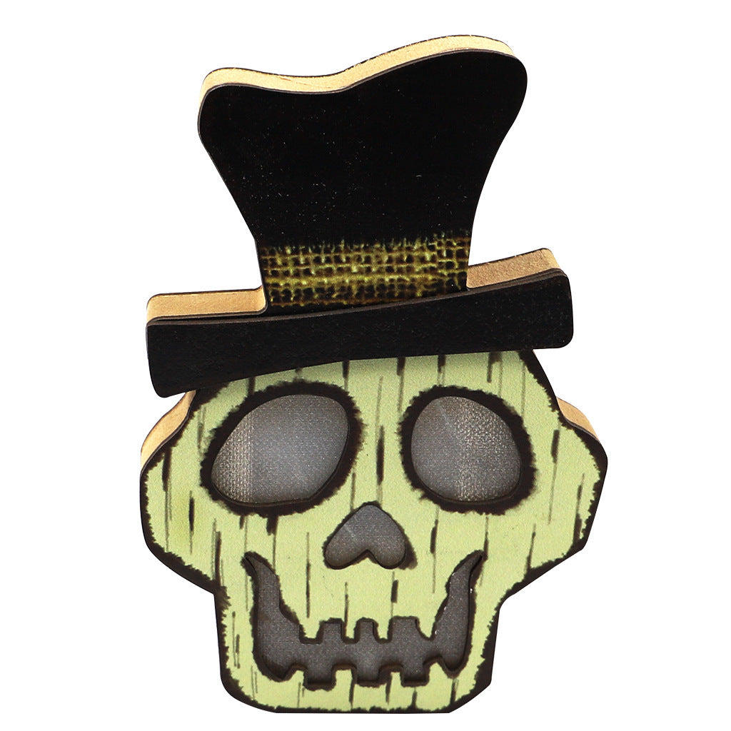 Creative Halloween wooden pumpkin decoration lamp