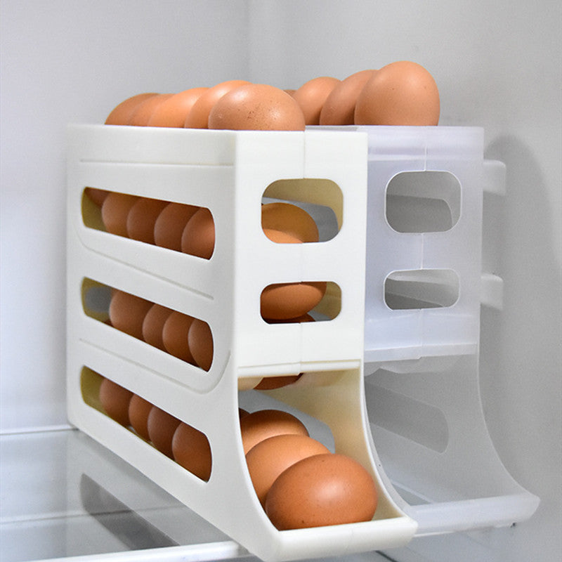 Automatic Egg Roller with 4 Layers - Convenient Storage for the Refrigerator