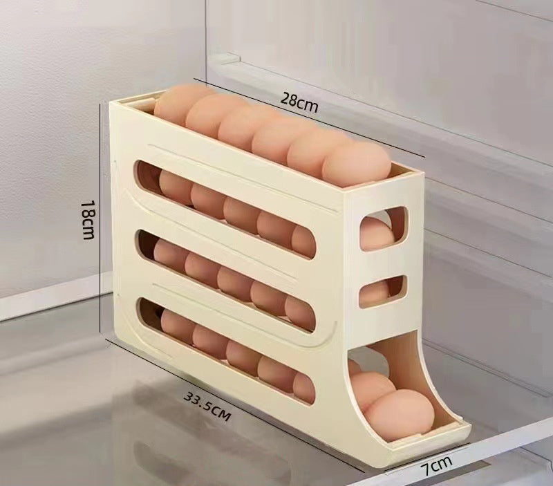 Automatic Egg Roller with 4 Layers - Convenient Storage for the Refrigerator