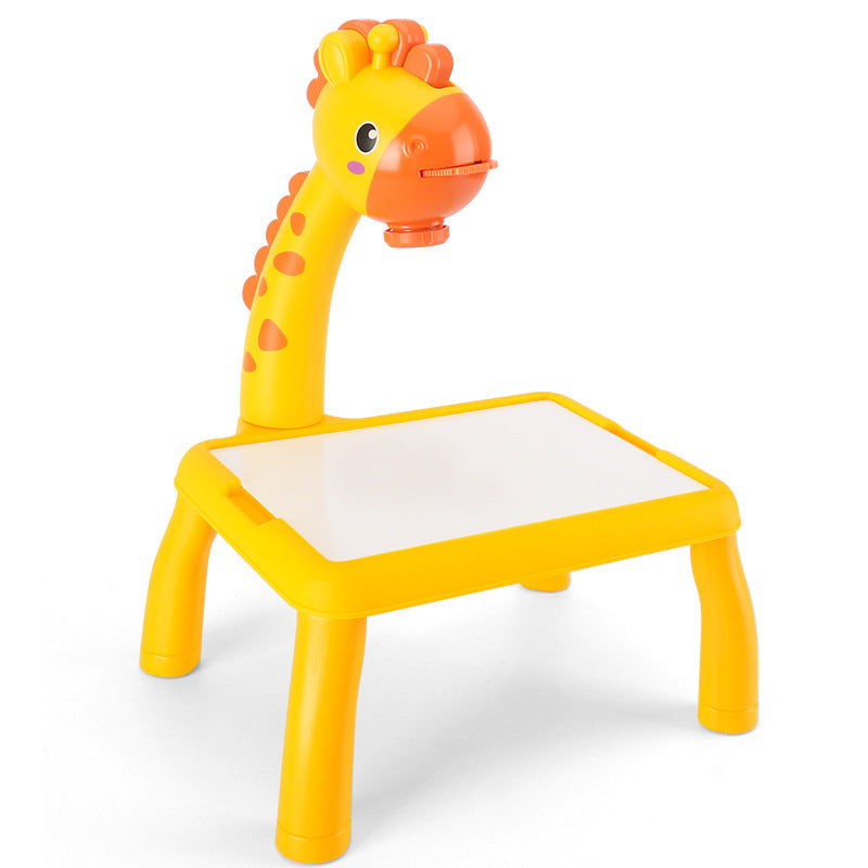 Children's LED projector and painting desk