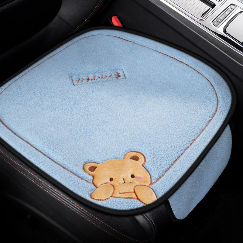 Car cushion winter plush in three parts