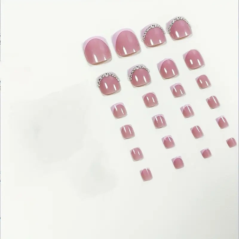 French classic false nails matching removable 