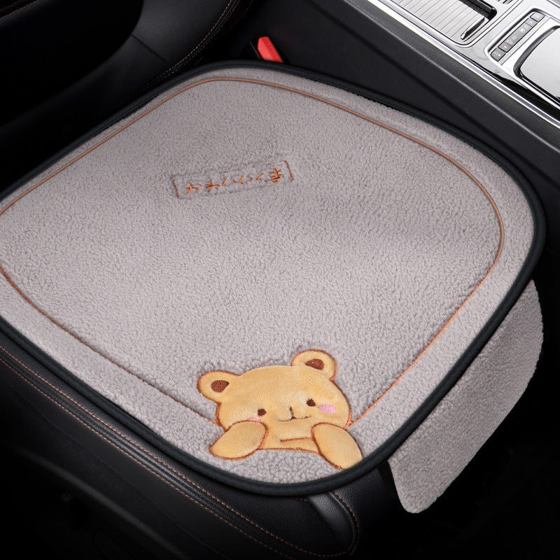 Car cushion winter plush in three parts