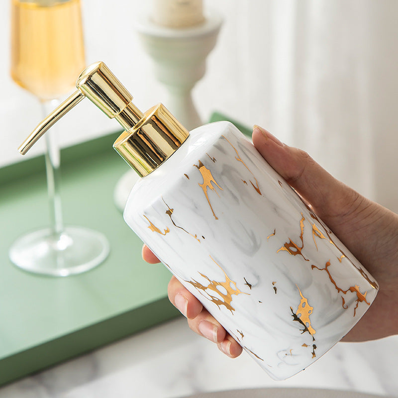 Elegant marble Bathroom wash set Ceramics