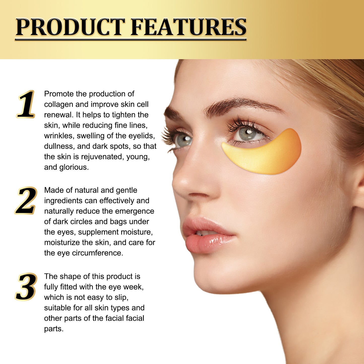 Gold snail collagen eye mask