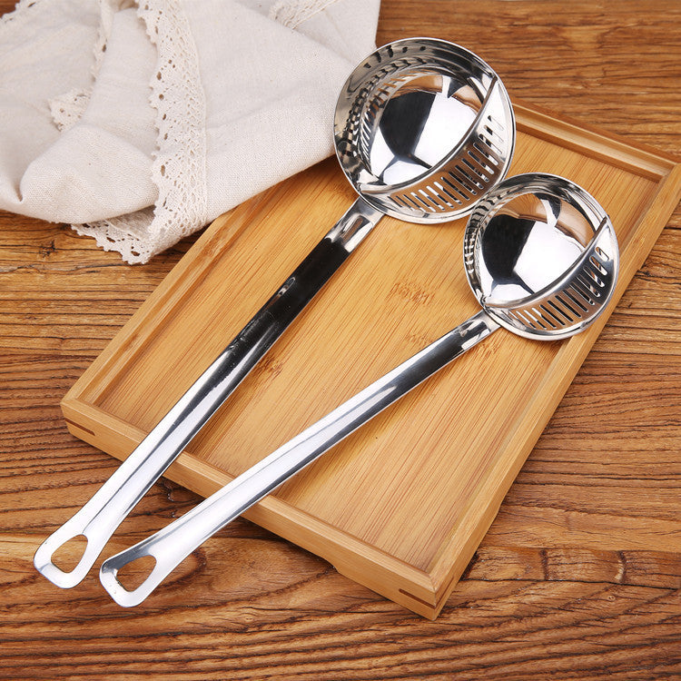 Kitchen colander spoon in stainless steel 