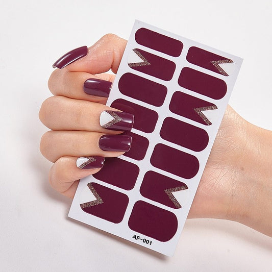 Gel Nail sticker in several different colors 