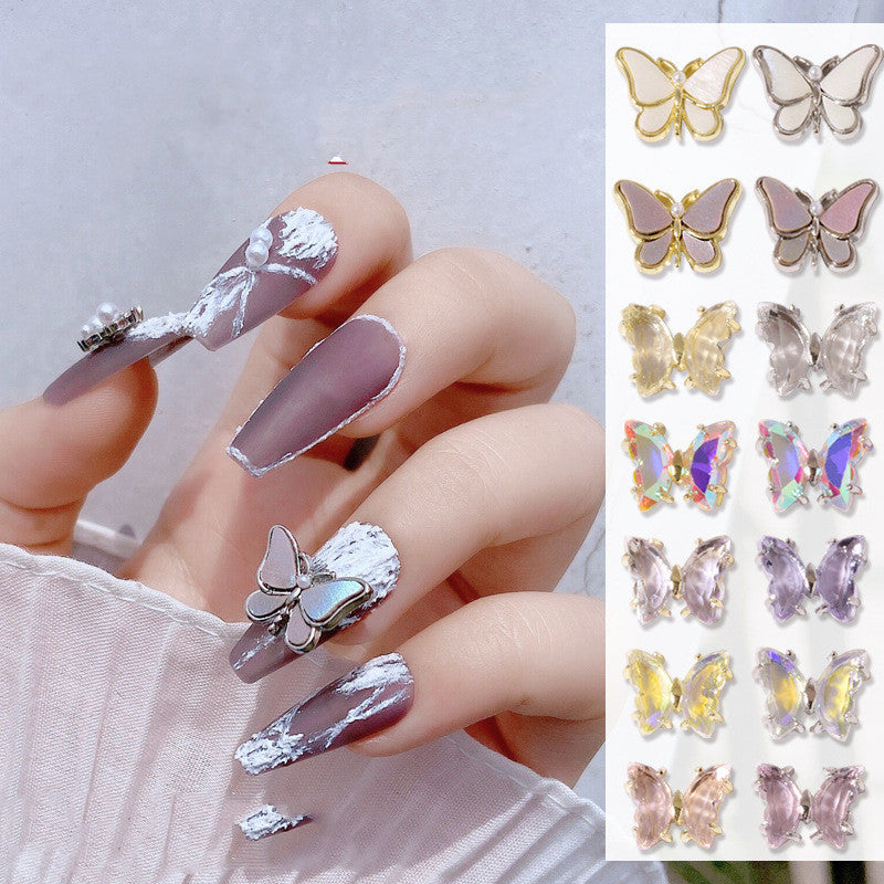 Nail Beauty Crystal Butterfly Diamond Decorations