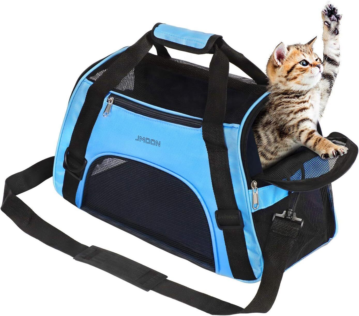 Practical and stylish transparent carrier bag for dogs and cats