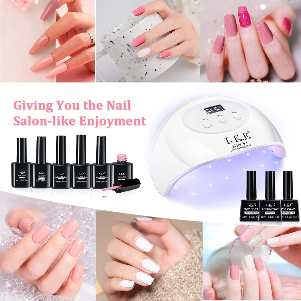 UV LED Nagellampa och Gel Nagellack Set