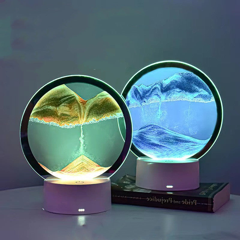 Creative 3D Quicksand Table lamp bedside table