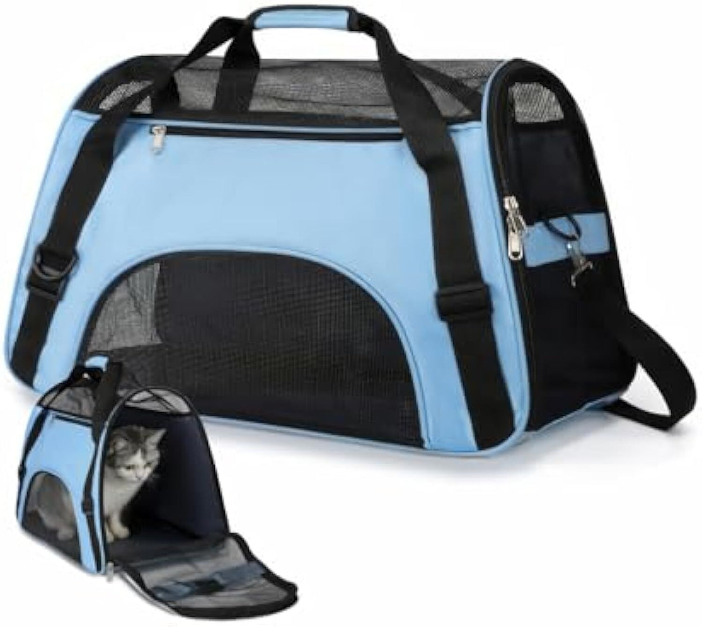 Practical and stylish transparent carrier bag for dogs and cats