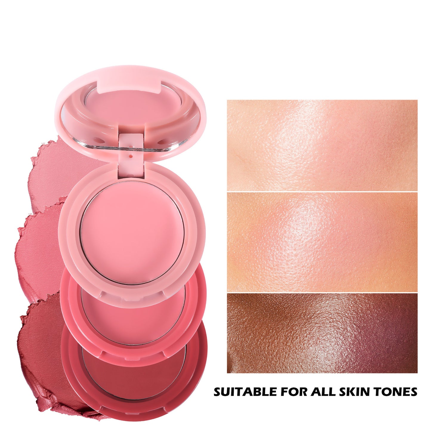 Trefärgad Blush Palett