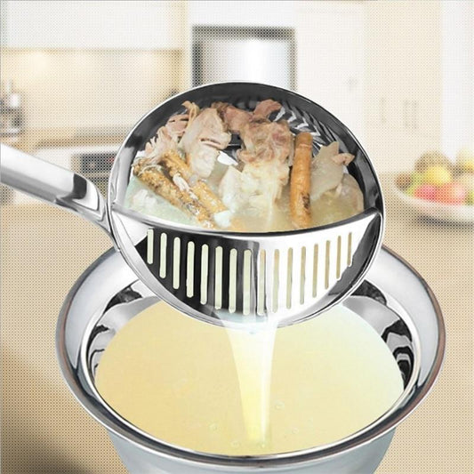 Kitchen colander spoon in stainless steel 