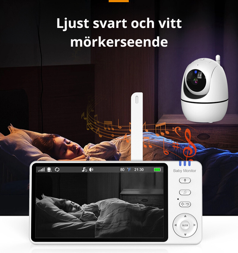 European design Baby Monitor with feeding alarm