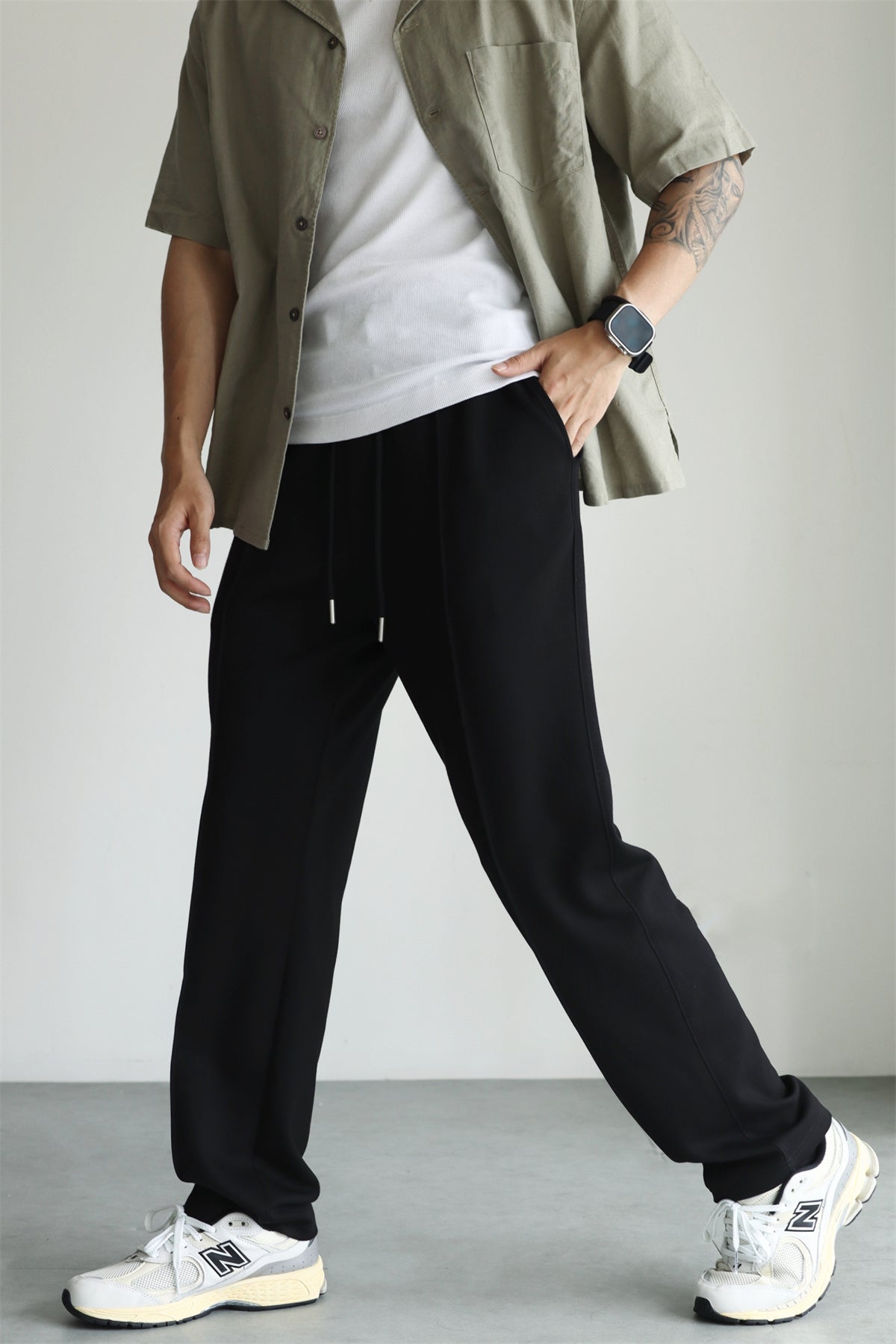 Simple Drawstring Loose Kausal Sweatpants 