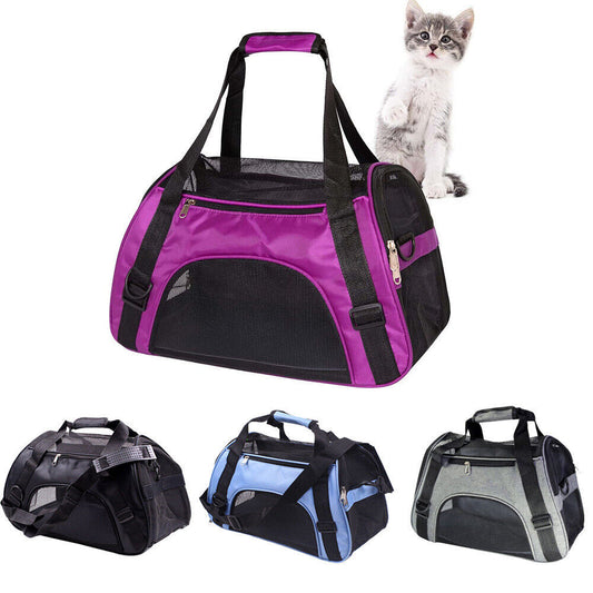 Practical and stylish transparent carrier bag for dogs and cats