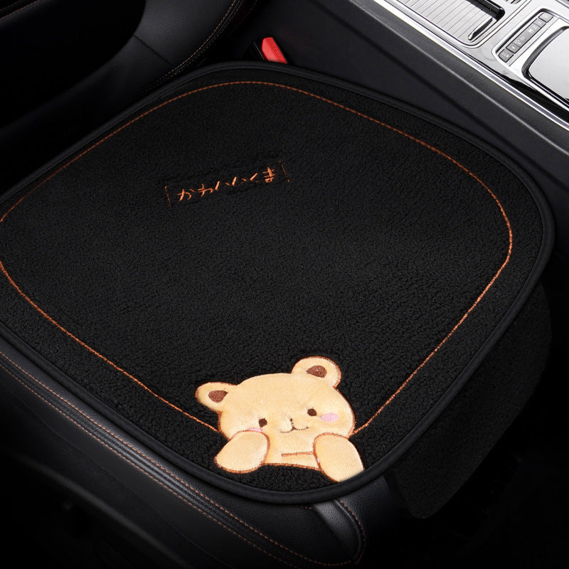 Car cushion winter plush in three parts