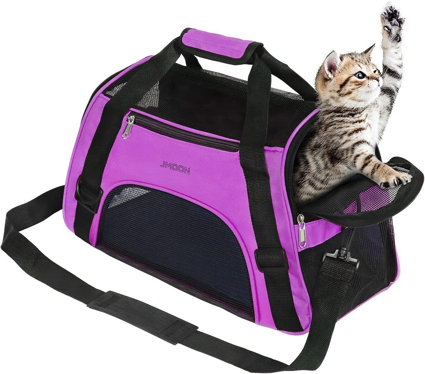 Practical and stylish transparent carrier bag for dogs and cats